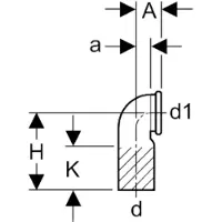 Geberit Ction bend pe-hd 90g d90/90 l22.5/7.5