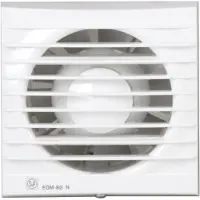 Soler & Palau Ventilator EDM 80, standardmodel. Luftmængde 80 m³/h, mål 121,5x121,5/Ø94 mm.