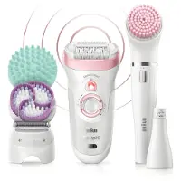 Braun Silk-épil 9 81683682, Hvit, Rosa, 40 pinsetter, Eksfoliering, LED, Tyskland, 1 SensoFoil