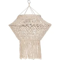 QAZQA Makramé-lampeskjerm natur 90 cm