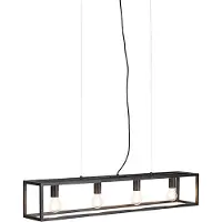 QAZQA Industriell pendellampe sort - Cage 4