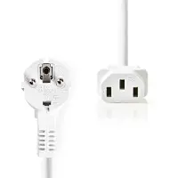 Nedis Vinklet Nikkelbelagt Pvc-strømkabel Til Iec-c13 10 M