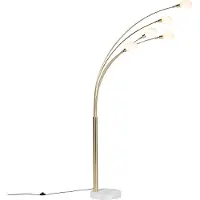 QAZQA Art Deco gulvlampe gull 5-lys - Sixties Marmo
