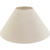 QAZQA Stofflampeskjerm beige rund vinklet 50/17,5/25