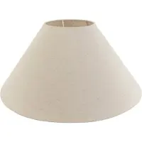 QAZQA Stofflampeskjerm beige rund vinklet 55/19/26