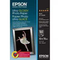 Epson Ultra Glossy Photo Paper - Blank - 100 x 150 mm 50 ark fotopapir - for EcoTank ET-1810, 2810, 2811, 2814, 2815, 2820, 2825, 2826, 2850, 2851, 2856, 4800, 4850