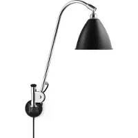 Gubi Bestlite BL6 vegglampe, krom/svart