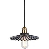 Globen Lighting pendellampe COBBLER, røykgrå, Ø 25 cm