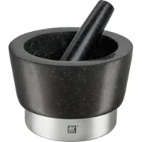 Zwilling Spices morter med støter 15 cm, rund, svart granitt