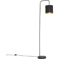QAZQA Moderne gulvlampe sort - Lofty