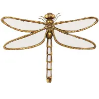 Kare Dragonfly Mirror veggobjekt, polyresin, glass, gull
