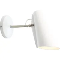 Northern vegglampe Birdy Swing, hvit/stål