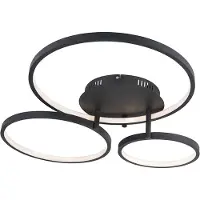 QAZQA Moderne taklampe sort inkl. LED og dimmer - Rondas