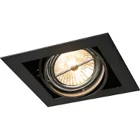 QAZQA Innfelt spotlight svart G53 111mm justerbar - Oneon