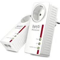 FRITZ! FRITZ!Powerline 1220E - Strømlinjeadaptersett 1GbE, HomePlug AV (HPAV) 2.0, IEEE 1901 - veggpluggbar (en pakke 2)