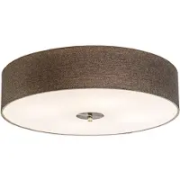 QAZQA Rustikk taklampe taupe 50 cm - Drum Jute