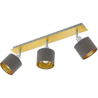 Eglo VALBIANO spot rail 3L cappuccino/gold