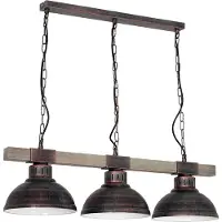 Luminex Hengelampe Hakon med 3 lyskilder rustbrun/naturtre
