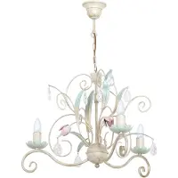 Luminex Lysekrone Florina med blomsterdekor, 3 lyskilder