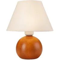 Lamkur Bordlampe Gill, beiset bøk/hvit, høyde 24 cm, E27