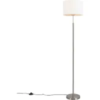 QAZQA Moderne gulvlampe hvit rund - VT 1