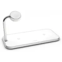ZENS Triple Alu. Lader Qi Trådløs Hvit til Apple Watch Lader