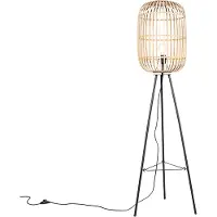 QAZQA Rustikk gulvlampe i rotting - Manila