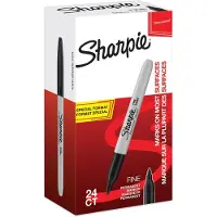 Sharpie Permanent Markers | Fine Point | Black | 24 Count