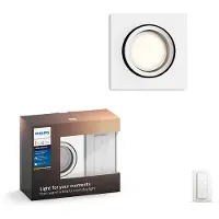 Philips Connected Milliskin - Utspart lampe - LED-lyspære - GU10 - 5.5 W (ekvivalent 25 W) - klasse A - kjølilg hvitt lys - hvit