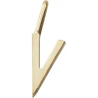 Design Letters Anheng Til Halskjede - V - 18 K gullbelagt - - OneSize - Smykker