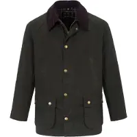 Barbour Ashby Voksfrakk Oliven Brun Mørkegrønn Grønn Størrelse