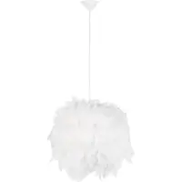 QAZQA Rustikk pendellampe hvit - Feather