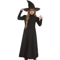 Smiffys Kostymer - Wicked Witch Girl - Svart - - 10-12 år (140-152) - Kostymer