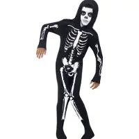 Smiffys Kostymer - Skeleton - Svart/Hvit - - 10-12 år (140-152) - Kostymer
