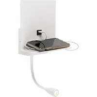 QAZQA Moderne vegglampe hvit med USB og fleksibel arm - Flero