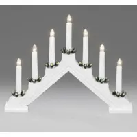 Konstsmide Adventstake Hvit plast 7 lys 28cm