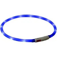 Trixie Flash lysring USB, silicone, XS–XL: 70 cm/ø 10 mm, royal