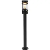 QAZQA Moderne utendørslampe svart 80 cm IP44 - Gleam