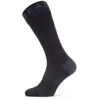 Sealskinz WP All Weather Mid Sock W. Hydrostop, sokker, svart/grå