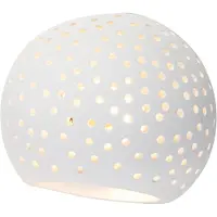 QAZQA Vintage vegglampe hvit gipsglobe - Blur