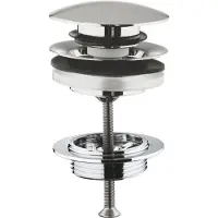 GROHE Push up bundventil - Supersteel, Afløbsgarniture med tryk-åben 65807DC0