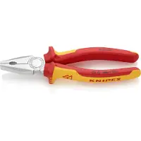 Knipex Kombizange 03 06 200, Kombinasjonstang, Stål, Plast, Oransje, Rød, 200 mm, 326 g
