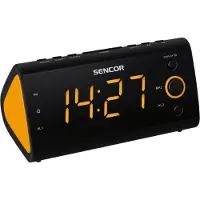 Sencor SRC 170 OR - Klokkeradio - svart, oransje