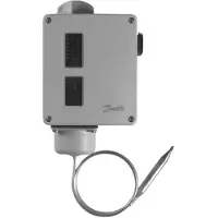 Danfoss RT107 - Termostat, 70-150 gr, Max, SPDT, Fjernføler, 5000 mm, IP54