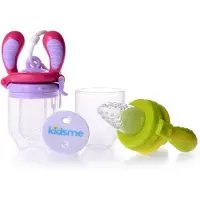 Kidsme Food Feeder - 2-pack - Rosa/Lime - - OneSize - Food Feeder