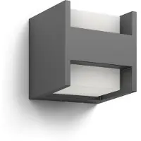 Philips Arbour utendørs vegglampe, LED, antrasitt