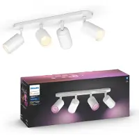 Philips Hue Fugato Plate/Spiral 4x5.7W Spots - Hvit