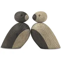 Kay bojesen TreFigurer - Spurvepar - 6 cm - Liten - Eg/Røkt Eik - - OneSize - Dekorasjon