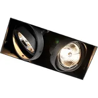 QAZQA Smart innfelt spotlight svart trimløs 2-lys inkl. 2 Wifi GU10 70mm - Oneon