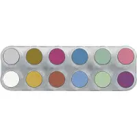 Grimas Ansiktsmaling - Sminkepalett, perlemorsfarger, 12x2.50 ml/ 1 stk.